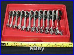 BLUEPOINT (AS SOLD BY SNAP ON) 12 PIECE SHORT RATCHETING SPANNERS 8-19mm