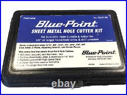 BLUE POINT by SNAP ON USA 14 Piece Sheet Metal Hole Cutter Kit With Case GA219B