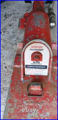 BURNDY HYDRAULIC CRIMPING MACHINE WITH BICC-BURNDY Hyspeed Foot pump 10000 Psi