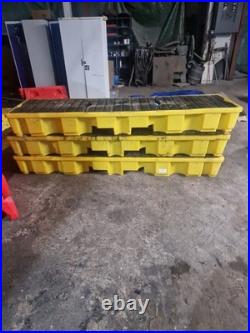 Barrel Bund Polyethylene fits 3 drums barrel storage 2445 x 660 x 270