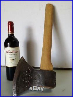 Black forest German axe hatchet hand forged antique 1900 black smith signed