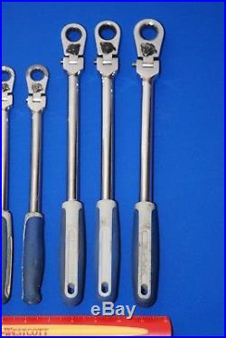 Blue-Point 8 Piece 12-Point SAE Locking Flex-Head Ratcheting Box Wrench Set