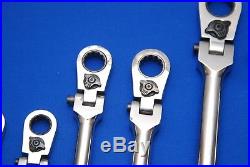Blue-Point 8 Piece 12-Point SAE Locking Flex-Head Ratcheting Box Wrench Set