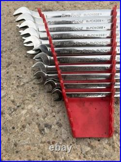 Blue-Point BLPCW 11pc Imperial Combination Spanner Set Snap on Red Holder
