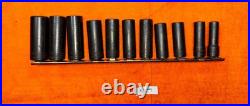 Blue Point Nut Remover Deep Twist Off Impact Socket Set Of 11 Read Description