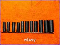 Blue Point Nut Remover Deep Twist Off Impact Socket Set Of 11 Read Description