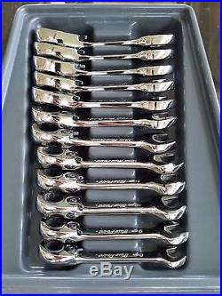 Blue Point Reversible Ratcheting Metric Wrench Set Mostly New! Stubby & Standard