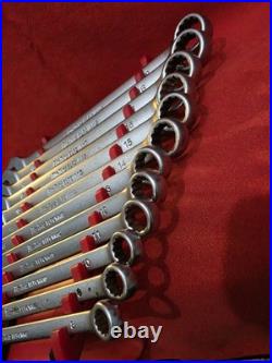 Blue Point Snap On 8-19mm 12pc Spanner set Wrenches on Wrench Rack made in USA