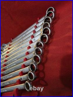 Blue Point Snap On 8-19mm 12pc Spanner set Wrenches on Wrench Rack made in USA