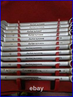 Blue Point Snap On 8-19mm 12pc Spanner set Wrenches on Wrench Rack made in USA