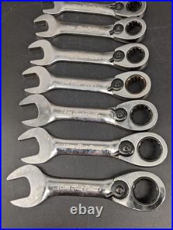 Blue-Point Snap-on Wrenches Ratcheting Stubby Metric Wrench Set 10-16mm Blue-Point Snap-on Wrenches Ratcheting Stubby Metric Wrench Set 10-16mm