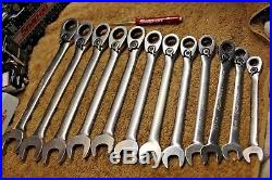 Blue point 8-19m Metric RATCHETING WRENCH SET BOERM712 & Snap on Screwdriver
