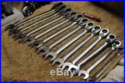 Blue point 8-19m Metric RATCHETING WRENCH SET BOERM712 & Snap on Screwdriver