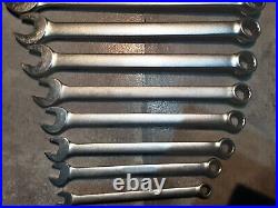 Bluepoint a/f combination spanners 1/4 1 in a foam storage tray