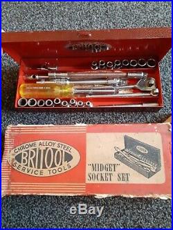 Britool 1/4 Drive Socket Set 1950's BA AF Complete With Cardboard Box