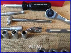 Britool Tools England rare 1/4 drive ratchet breaker t bar socket set mm AF BA