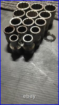 Cat 1/2 10mm to 24mm 12point socket set