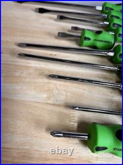 Cornwell Tools 10 Pc. Screwdriver Set Like New CSD810SG Green Handle Set