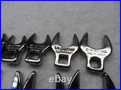 Craftsman 3/8 Drive SAE Crowfoot Wrench Set, made in USA, 10 pcs V VV
