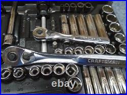 Craftsman USA 95 Piece Easy Read Mechanic Tool Set with Case 1/4 + 3/8