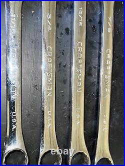 Craftsman USA Professional Intermediate Size SAE Wrench Set 44 Series Rare Mid