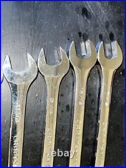 Craftsman USA Professional Intermediate Size SAE Wrench Set 44 Series Rare Mid