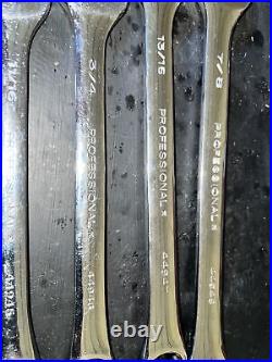Craftsman USA Professional Intermediate Size SAE Wrench Set 44 Series Rare Mid