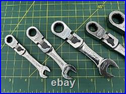 Craftsman USA Short Locking Flex Ratcheting 7-pc Wrench Set 12pt Metric 942041