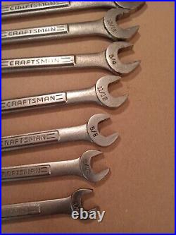 Craftsman VA Sae Combination Wrench Set1 15/1 6 7/8 13/16 3/4 11/16 5/8 9/16 1/2