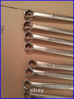 Craftsman VA Sae Combination Wrench Set1 15/1 6 7/8 13/16 3/4 11/16 5/8 9/16 1/2
