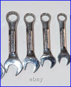 Craftsman VV USA 11Pc Short / Stubby SAE Wrench Set 3/8 1 Excellent #2