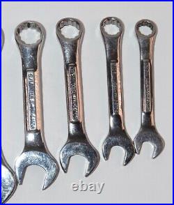 Craftsman VV USA 11Pc Short / Stubby SAE Wrench Set 3/8 1 Excellent #2