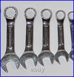 Craftsman VV USA 11Pc Short / Stubby SAE Wrench Set 3/8 1 Excellent #2