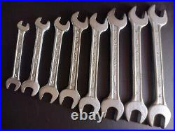 EVEREST No. 22 SPANNERS WRENCHES x 8 MADE IN INDIA FERRARI TOOLKIT TOOLS