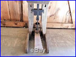 Early Mortising Machine Wood + Hand Forged Iron Parts Pre Industrial Age Mortise