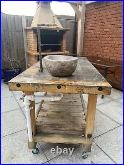 Emir Workshop Outdoors BBQ Cart Sink Table Workbench