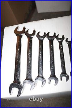 Exc cond 7 pc Snap On open end wrench set 5/16 to 1 inch