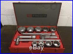 Facom 13 Piece Metric Socket Set In 1 Drive 1SD. 41mm To 80mm