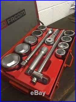 Facom 13 Piece Metric Socket Set In 1 Drive 1SD. 41mm To 80mm