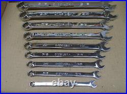 First Generation Kobalt USA 9-Piece SAE 12-Point Combination Wrench Set Nice