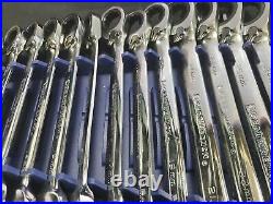 Gearwrench Ratcheting Wrench Set 9416 Metric 8 19 24mm Combination 16 Pcs