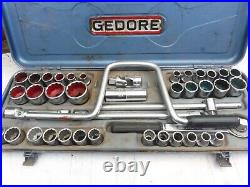 Gedore socket set 1/2 41pce metric, a/f and whitworth