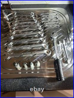 Gedore spanner's ring and open end, ratchet handle extension and sockets