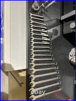 Gedore spanner's ring and open end, ratchet handle extension and sockets