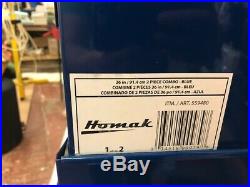 HOMAK Rollcab Blue 7 drawer roll-cab 8 drawer top box in Great condition