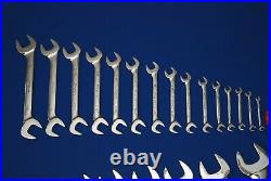 HUGE 28 Pc Snap-On SAE Four-Way Angle Head Open-End Wrench Set (1/4-2) VS828A