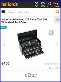 Halfords Advanced 121 Piece Tool Set With Case Mobile Car Maintenance £400 RRP