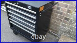 Halfords Advanced Tool Chest 6 Drawer Cabinet Black Wheels Lockable
