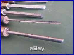 Henry Taylor tools limited Diamic woodturning lathe chisels set of 8 vintage