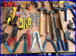 Huge Job Lot Of Hand Tools, Saw, Socket Set, Stilsons, Hammer, Screwdriver, Box
